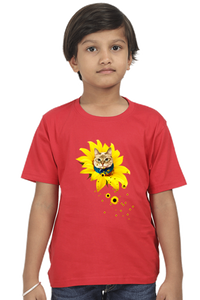 Round Neck T-Shirt (Boys) - A Meowment Of Sunshine (10 Colours)