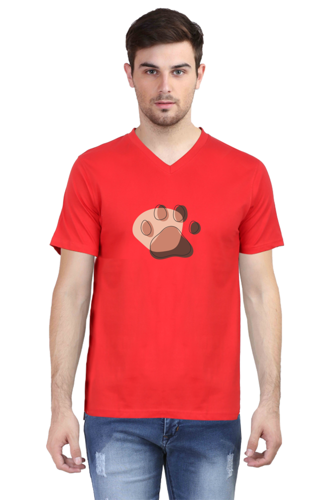 V Neck T-Shirt (Men) - Pawsitive Vibes (3 Colours)