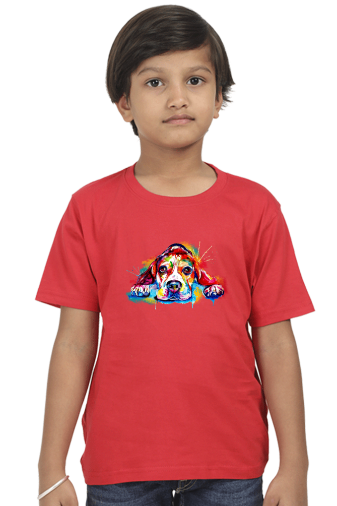Round Neck T-Shirt (Boys) - Droopy Dog Eyes (10 Colours)