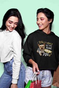 Crop Hoodie (Women) - Busy Yorkie (3 Colours)