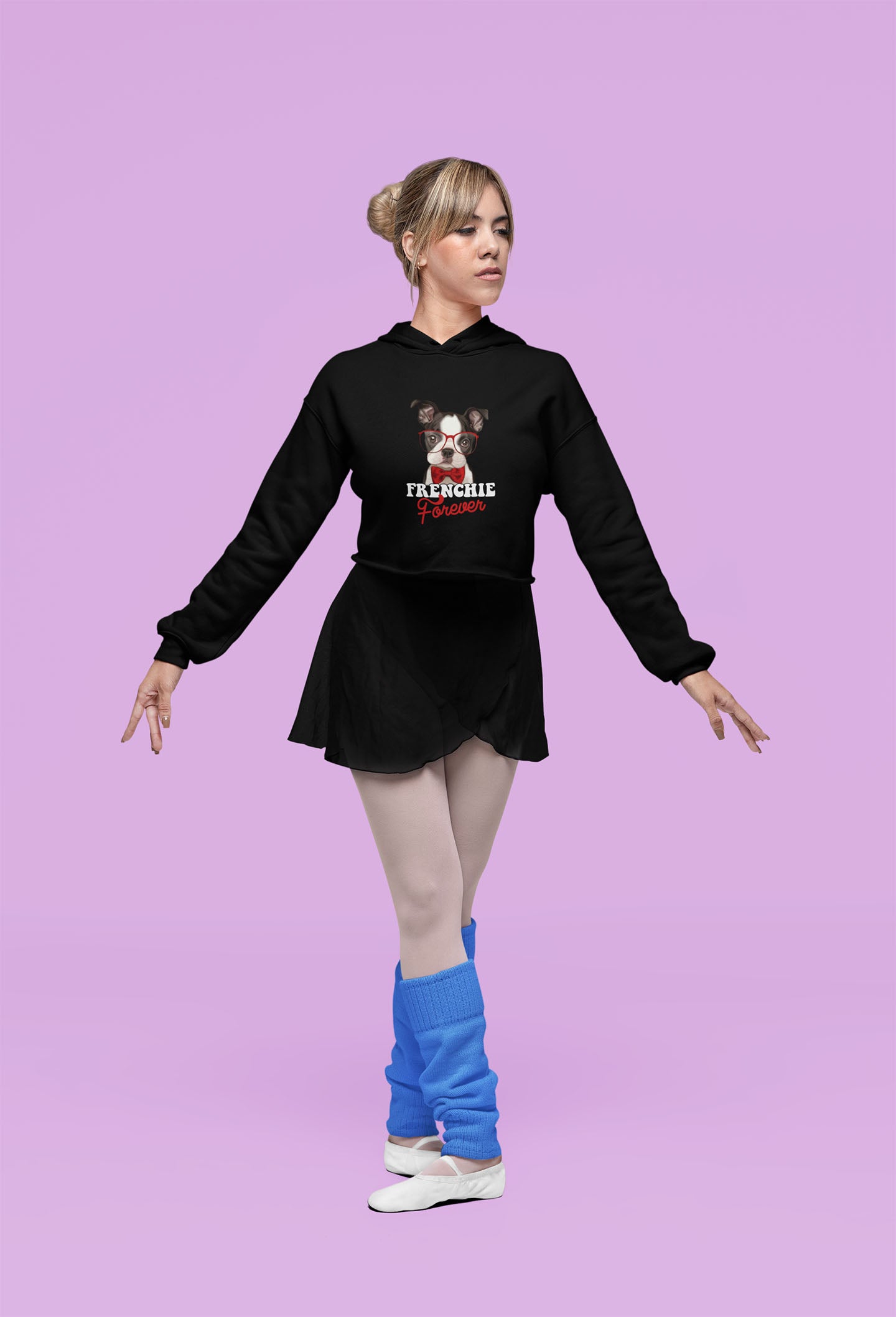 Crop Hoodie (Women) - Barking Bowtie (3 Colours)
