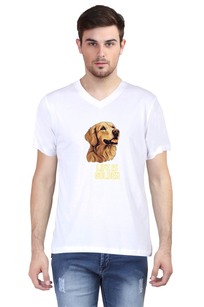 V Neck T-Shirt (Men) - Retriever Royale (5 Colours)