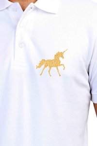 Polo Neck T-Shirt (Men) - Mystical Unicorn (9 Colours)