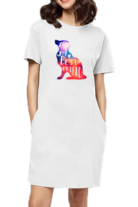 T-shirt Dress With Pockets - Best Fur-Ends Forever (4 Colours)