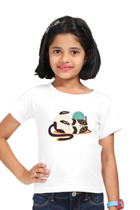 Round Neck T-Shirt (Girls) - Clawful Nap (5 Colours)