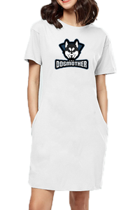 T-shirt Dress With Pockets - The Dogmother Husky (6 Colours)