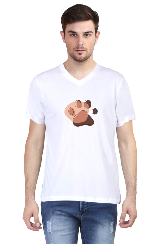 V Neck T-Shirt (Men) - Pawsitive Vibes (3 Colours)