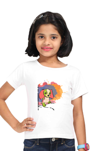 Round Neck T-Shirt (Girls) - Cavalier King Charles Spaniel (2 Colours)
