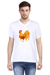 V Neck T-Shirt (Men) - Cock-a-Doodle-Doo (6 Colours)