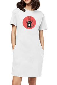 T-shirt Dress With Pockets - Love Me, Human (6 Colours)