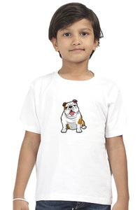 Round Neck T-Shirt (Boys) - Wringkly Sprinkly Bulldog (10 Colours)
