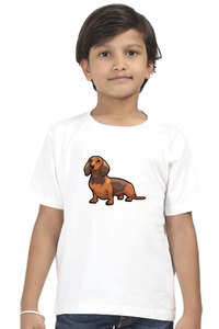 Round Neck T-Shirt (Boys) - Dash Dash Dachshund (10 Colours