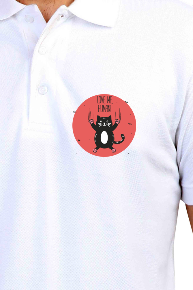Polo Neck T-Shirt (Men) - Love Me, Human (11 Colours)
