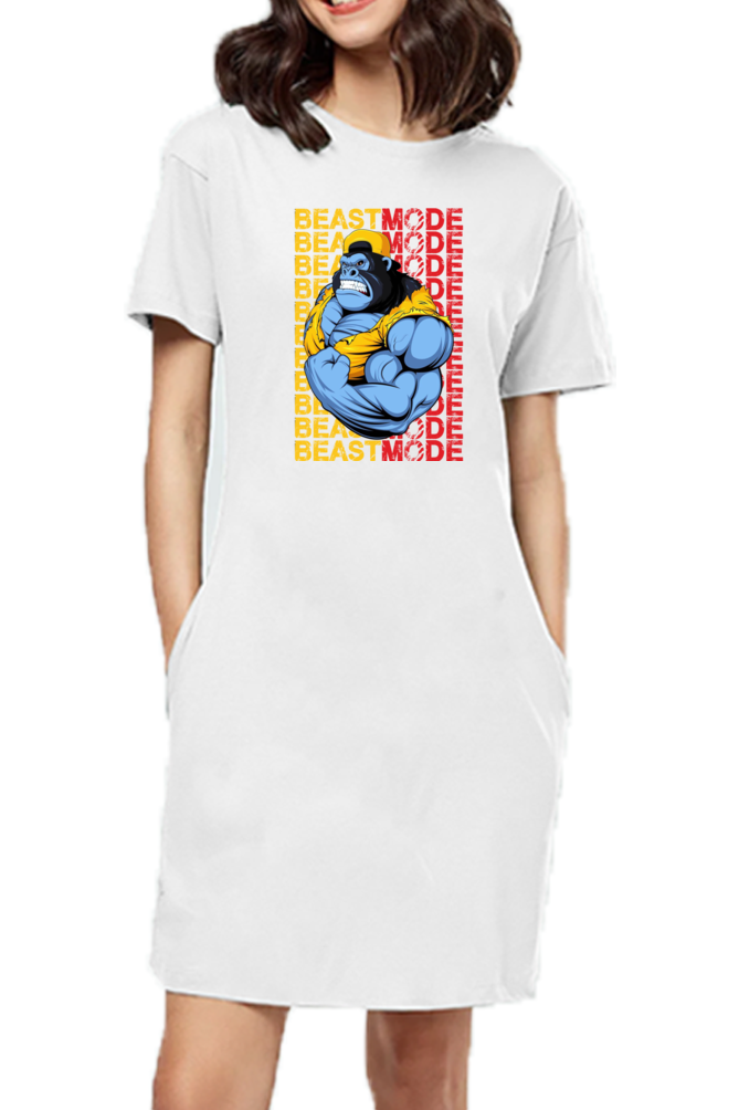 T-shirt Dress With Pockets - Beast Mode (3 Colours)