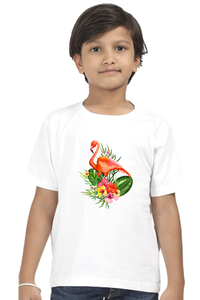 Round Neck T-Shirt (Boys) - Fashionable Flamingo (10 Colours)