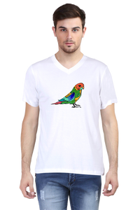 V Neck T-Shirt (Men) - Pretty Jandaya Parakeet (2 Colours)