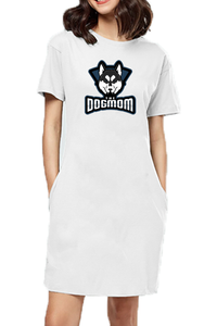 T-shirt Dress With Pockets - The Dogmom Husky (6 Colours)
