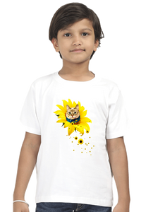 Round Neck T-Shirt (Boys) - A Meowment Of Sunshine (10 Colours)