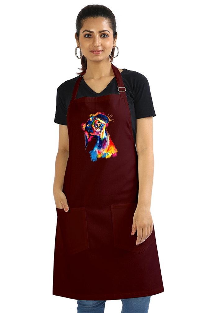 Tilted Head Rainbow Dog Apron (7 Colours)