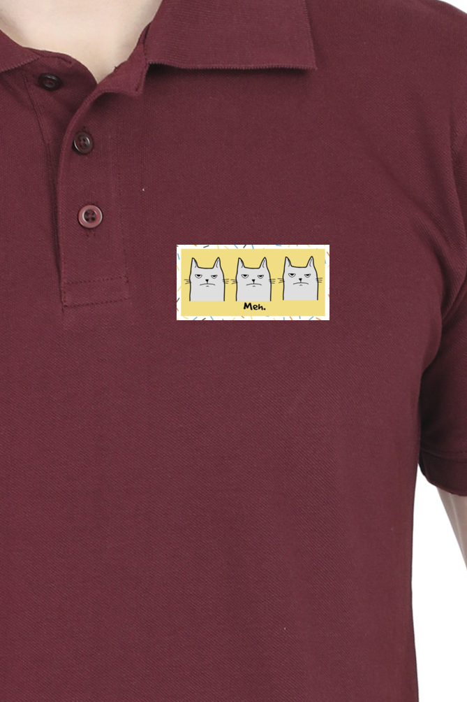 Polo Neck T-Shirt (Men) - Meh Mondays (11 Colours)