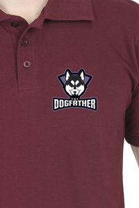 Polo Neck T-Shirt (Men) - The Dogfather Husky (11 Colours)