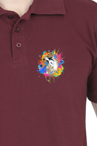 Polo Neck T-Shirt (Men) - Splashes Of Joy Puppy (11 Colours)