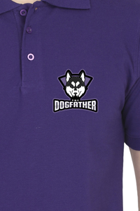 Polo Neck T-Shirt (Men) - The Dogfather Husky (11 Colours)