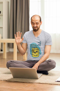 V Neck T-Shirt (Men) - Cat-titude (2 Colours)