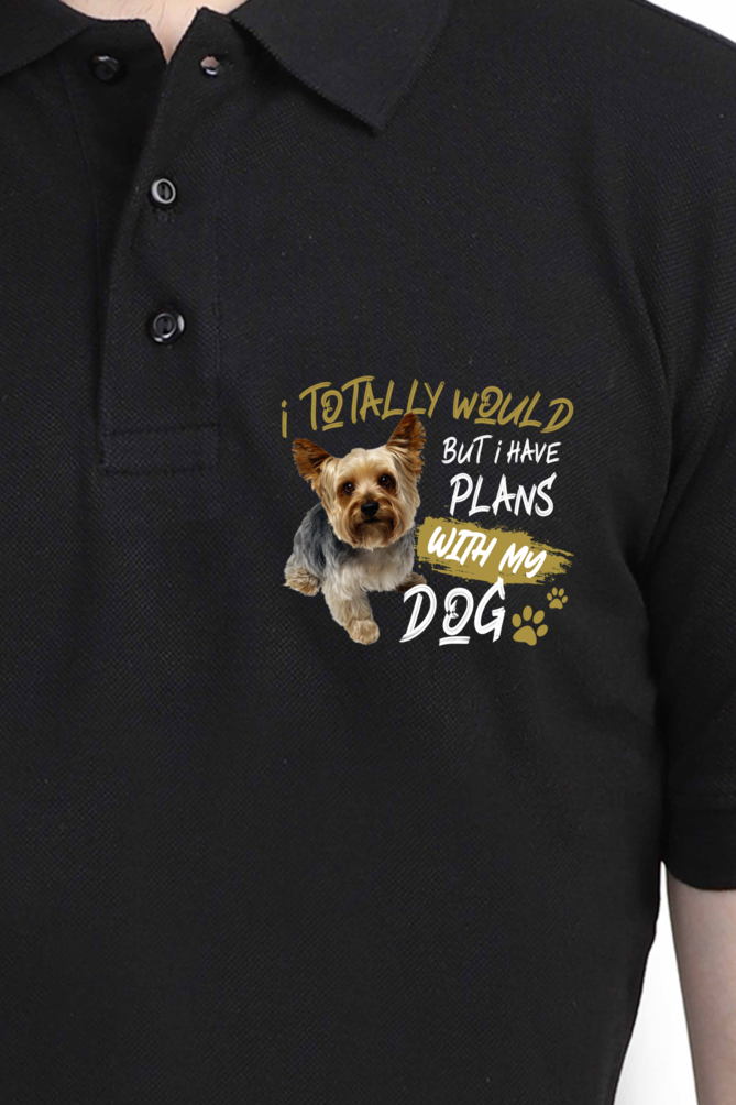 Polo Neck T-Shirt (Men) - Busy Yorkie (7 Colours)