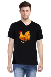 V Neck T-Shirt (Men) - Cock-a-Doodle-Doo (6 Colours)