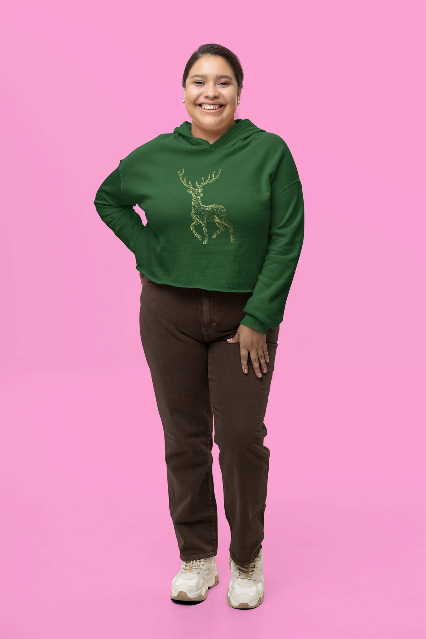 Crop Hoodie (Women) - Stardust Stag (3 Colours)