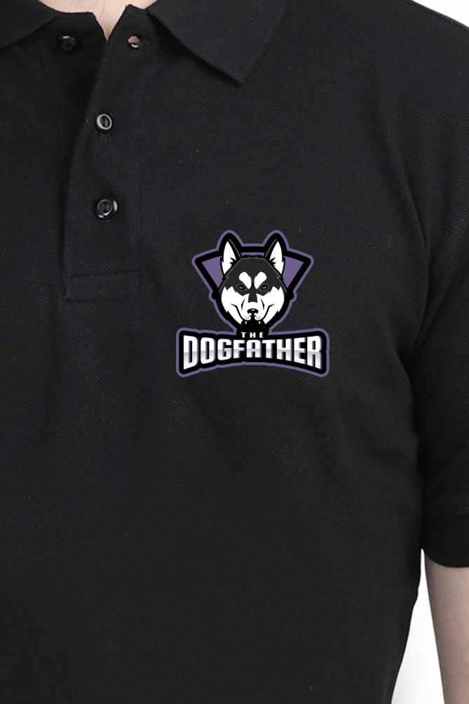 Polo Neck T-Shirt (Men) - The Dogfather Husky (11 Colours)