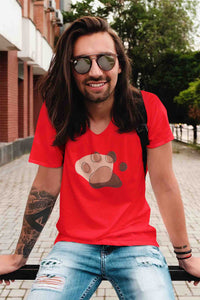 V Neck T-Shirt (Men) - Pawsitive Vibes (3 Colours)