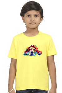 Round Neck T-Shirt (Boys) - Droopy Dog Eyes (10 Colours)