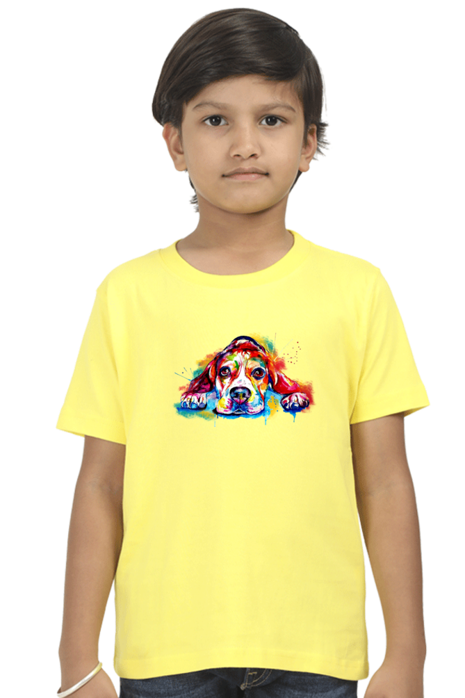 Round Neck T-Shirt (Boys) - Droopy Dog Eyes (10 Colours)