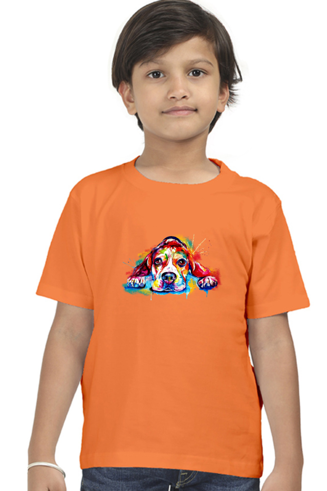 Round Neck T-Shirt (Boys) - Droopy Dog Eyes (10 Colours)