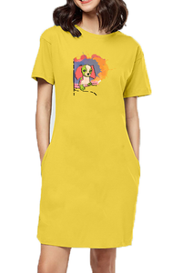 T-shirt Dress With Pockets - Cavalier King Charles Spaniel (4 Colours)