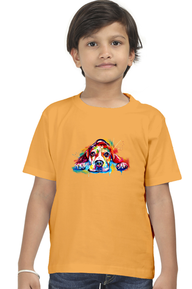 Round Neck T-Shirt (Boys) - Droopy Dog Eyes (10 Colours)