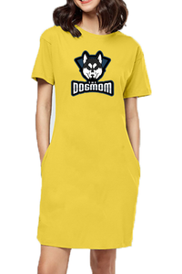 T-shirt Dress With Pockets - The Dogmom Husky (6 Colours)