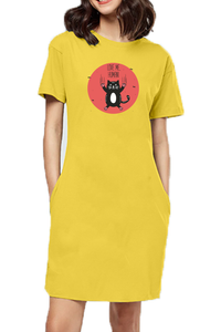 T-shirt Dress With Pockets - Love Me, Human (6 Colours)