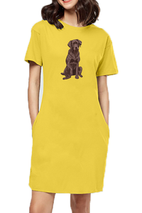 T-shirt Dress With Pockets - Chocolate Charm (3 Colours)