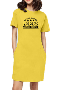 T-shirt Dress With Pockets - Dogs Are My Life (3 Colours)