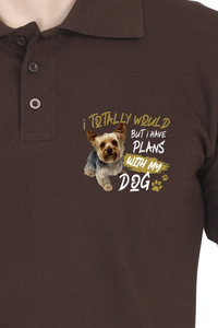 Polo Neck T-Shirt (Men) - Busy Yorkie (7 Colours)