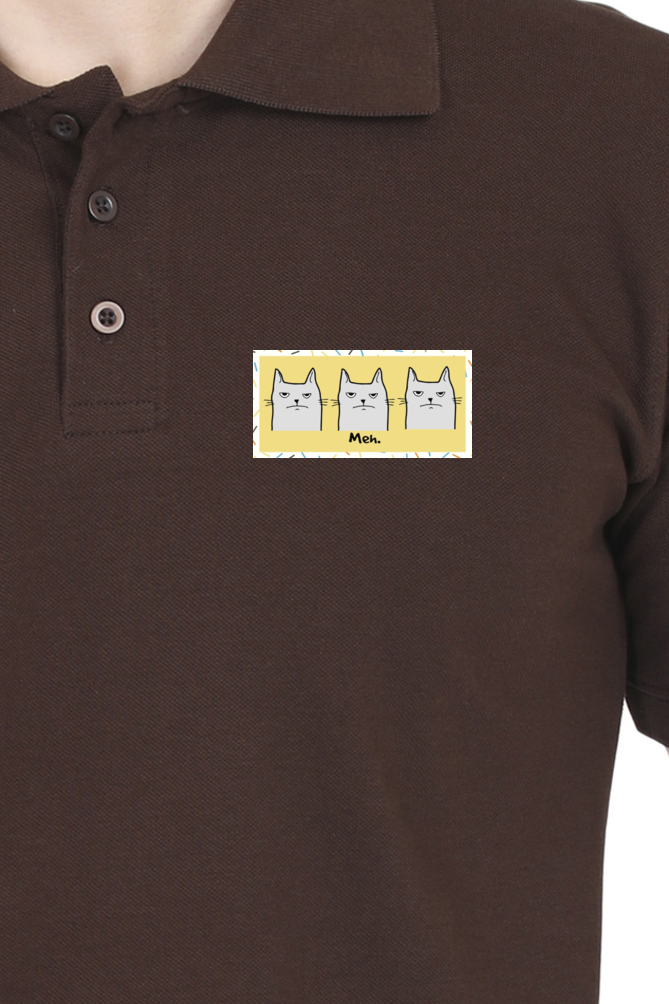 Polo Neck T-Shirt (Men) - Meh Mondays (11 Colours)