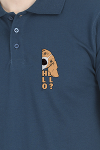 Polo Neck T-Shirt (Men) - Basset Hound Hello (11 Colours)