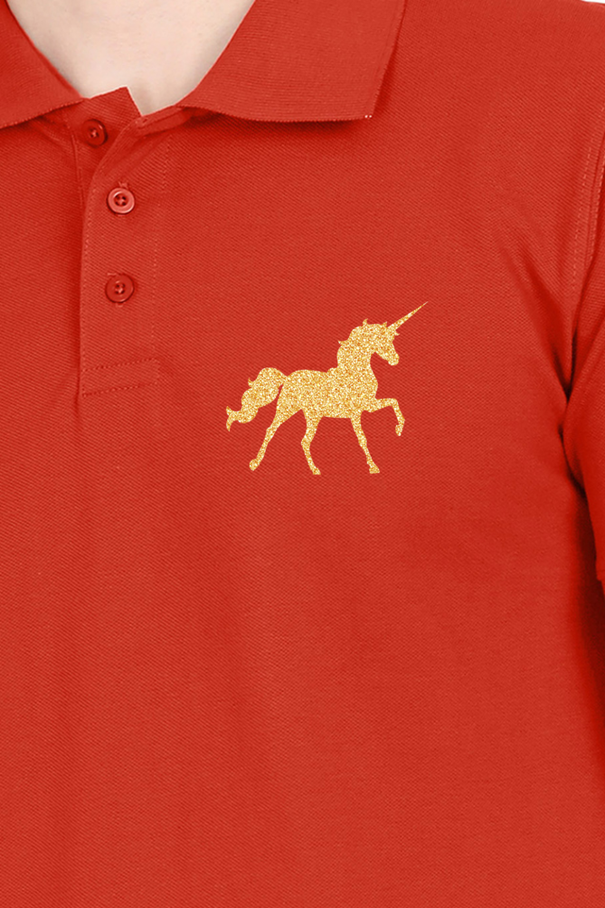 Polo Neck T-Shirt (Men) - Mystical Unicorn (9 Colours)