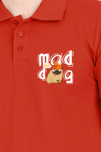 Polo Neck T-Shirt (Men) - Pizza Pug (8 Colours)