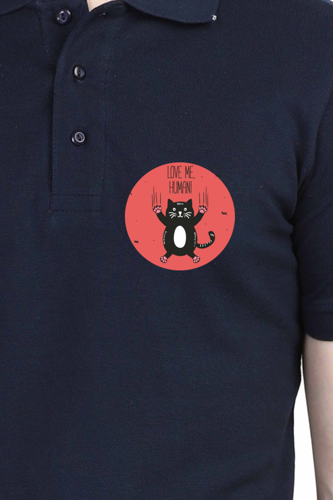 Polo Neck T-Shirt (Men) - Love Me, Human (11 Colours)