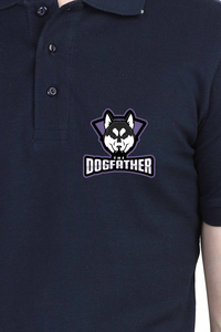 Polo Neck T-Shirt (Men) - The Dogfather Husky (11 Colours)