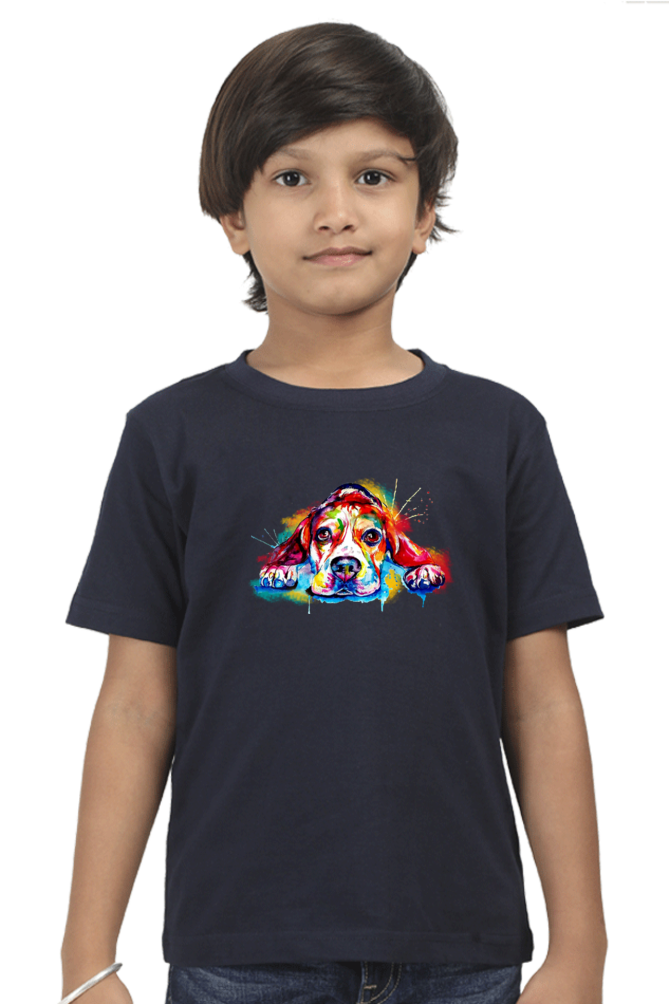 Round Neck T-Shirt (Boys) - Droopy Dog Eyes (10 Colours)